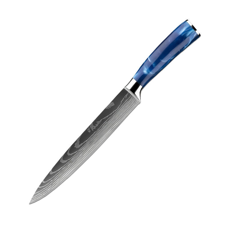 Blue Resin Handle Kitchen Knife Kit