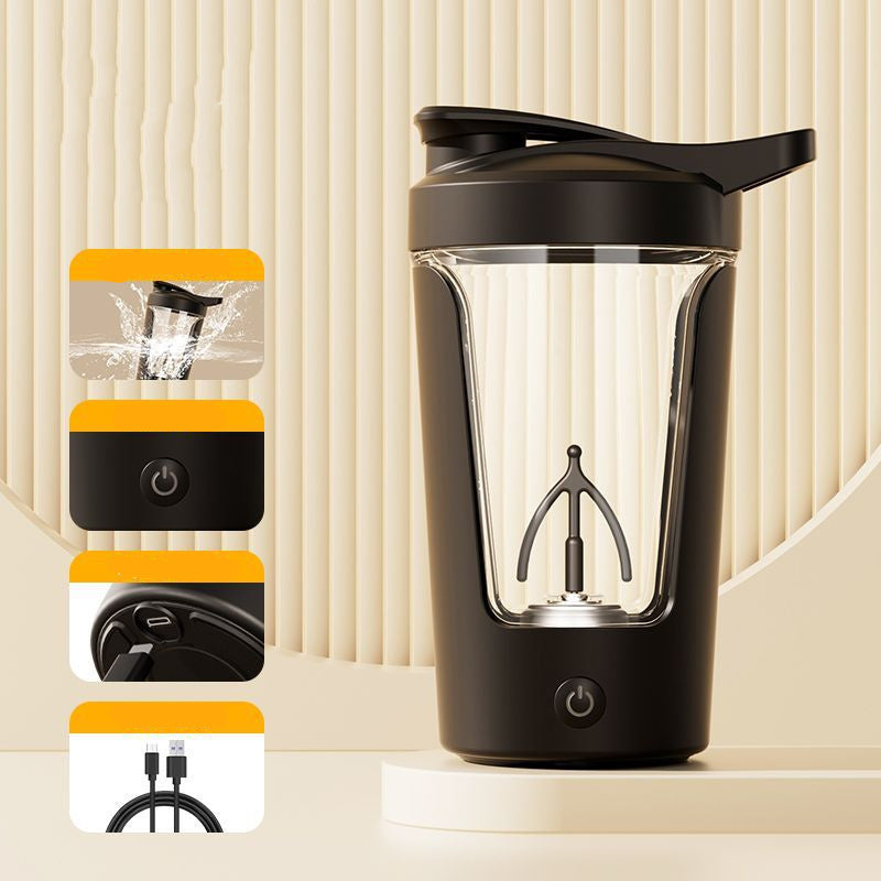 Electric Protein Powder Mixing Cup Automatic Shaker Mixer Shake Bottle Milk Coffee Blender Kettle Fro Gym 1200mAh 400ML 14oz