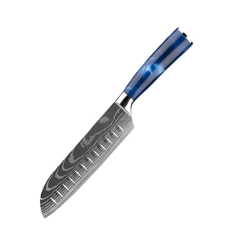 Blue Resin Handle Kitchen Knife Kit