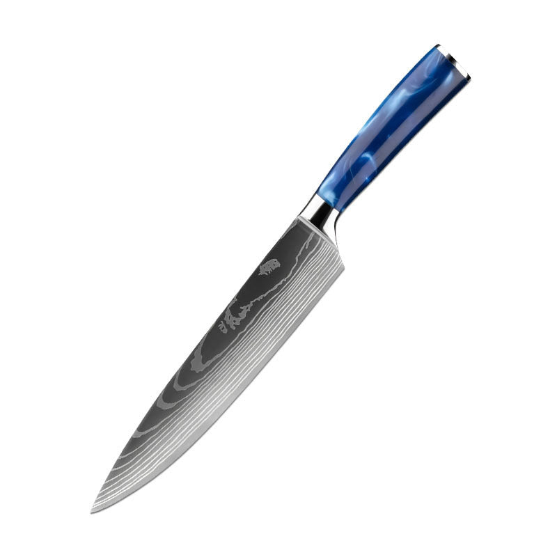 Blue Resin Handle Kitchen Knife Kit