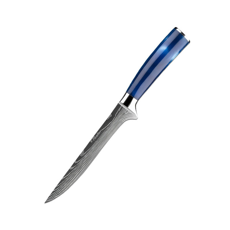 Blue Resin Handle Kitchen Knife Kit